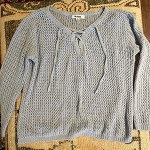 BB DAKOTA BLUE KNIT PULLOVER SWEATER SIZE M